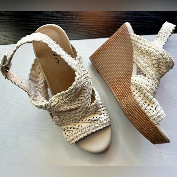 Torrid Women’s Crochet Wedge Sandals - Size 12W - $20 - Picture 2 of 3